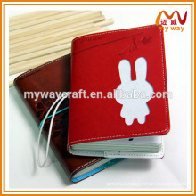 Portable animal leather custom notebook, school notebook, cute stationery